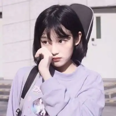 短发女生头像侧脸图片韩系短发冷酷头像大全