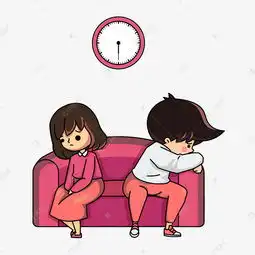 卡通手绘情侣吵架素材图片免费下载千库网