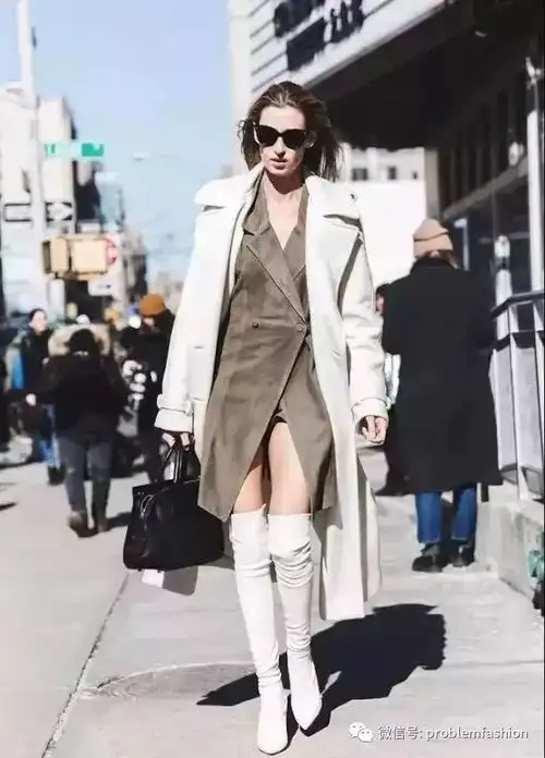 韩系大衣搭配男长靴
