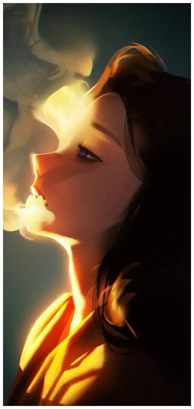 仙气女生插画壁纸,是光让少女惊艳了岁月