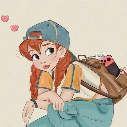 三人闺蜜头像手绘蓝色系