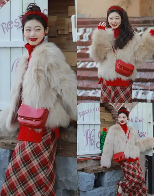 红色系穿搭亮眼又大气新年照着这样穿红色,美到姐妹不敢认