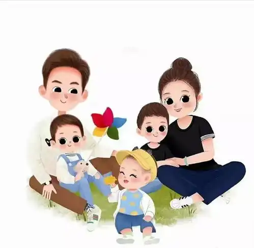 头像来啦亲子头像之四口之家五口之家