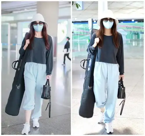 气场pk张雨绮一身黑又酷又豪气,宁静穿西装机场跳舞帅过小鲜肉