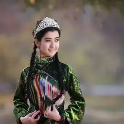 穆斯林维吾尔族女生纱巾头像