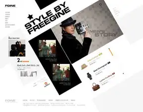 时尚韩国商业包包网页模板商业网站模板网页模板