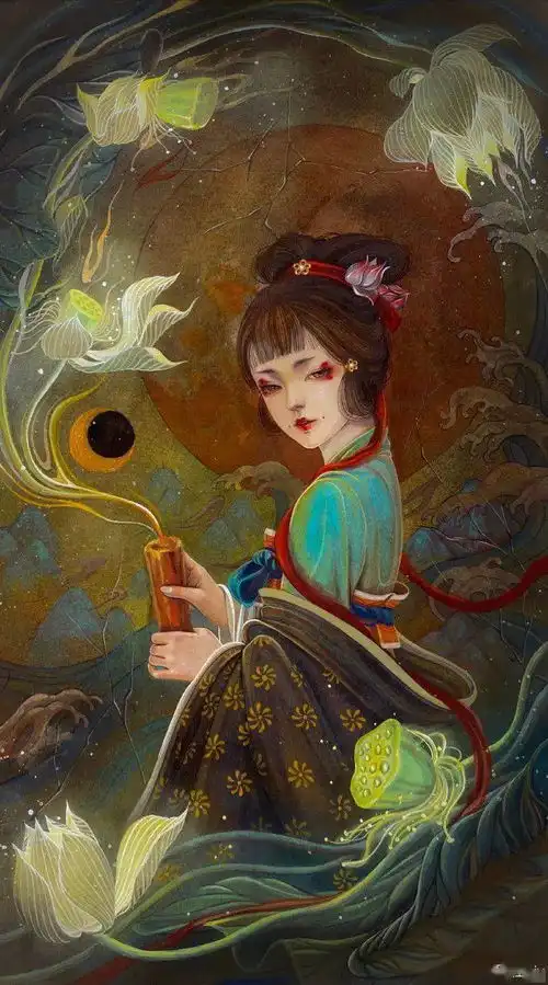 古风系列美人卷珠帘,深坐颦蛾眉但见泪痕湿,不知心恨谁网友好想抱得美人归作品