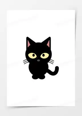 小黑猫图片动画人物合集熊猫办公