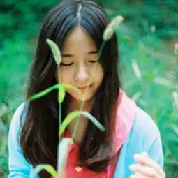 绿系真人女头像绿酒