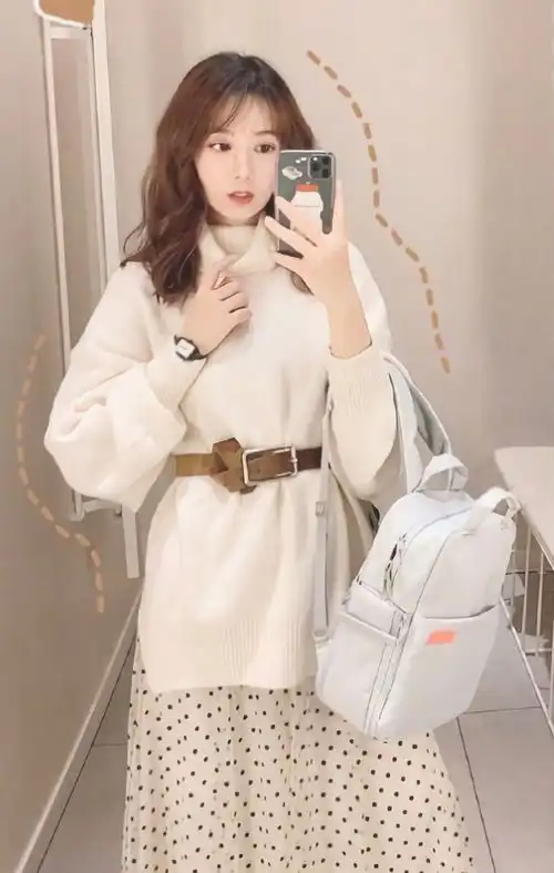 萌系女孩的9套可爱毛衣穿搭,照着穿就对了,让你元气满满每一天