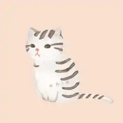 手绘插画112佛系猫发呆时光