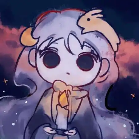 卡通可爱女生头像逆光之处是暖阳