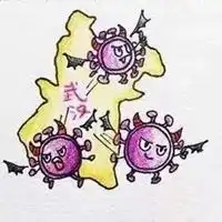 戴医用口罩的卡通头像新