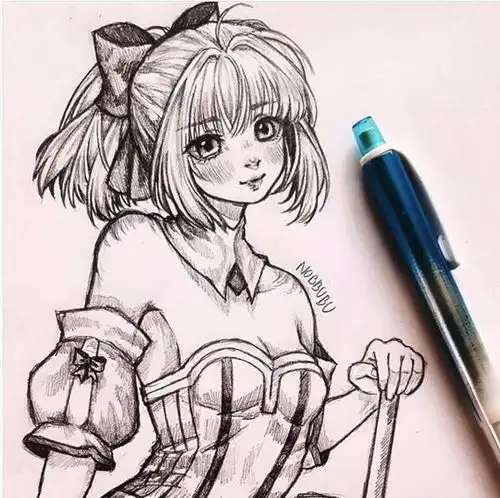 他笔下的素描动漫,每一张都很吸睛,太美了......