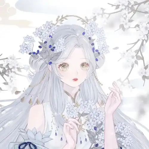 动漫蓝系少女头像女生