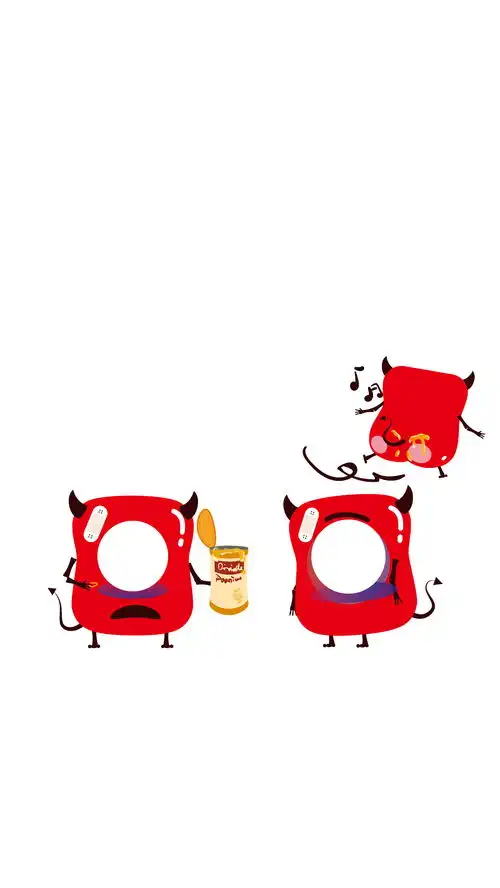 短漫画littledevil小恶魔开罐头调皮暖心