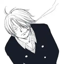 海贼王山治帅气黑白系手绘线条意境堆糖,美好生活研究所