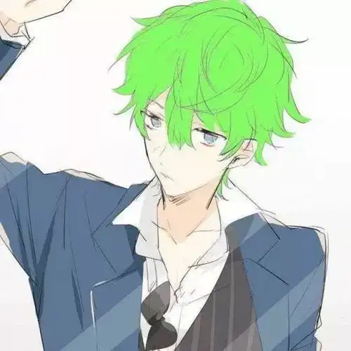 绿系头像男系头像漫画男