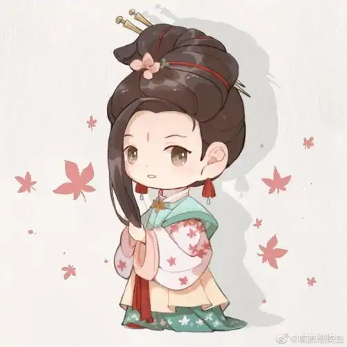 画q版萌系小女孩古风头