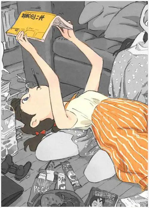 童话般清新治愈系的人物手绘插画,清新舒适的画风