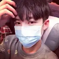 口罩男头像 卡通图片滑