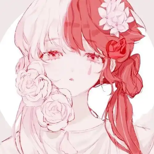 花式遮脸头像女动漫粉色