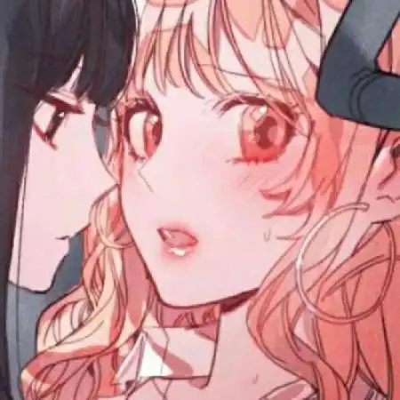 粉色头像卡通闺蜜遇到可爱的人