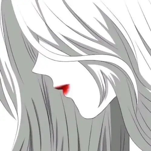 动漫白发情侣头像