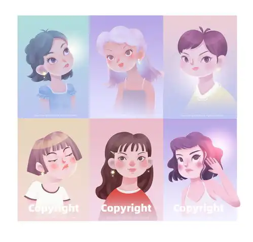 头像插画女孩系列