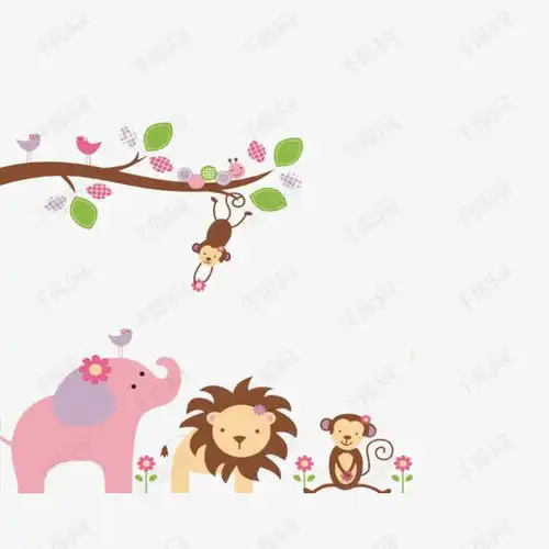 卡通动物墙绘素材图片免费下载高清png千库网图片编号8520553