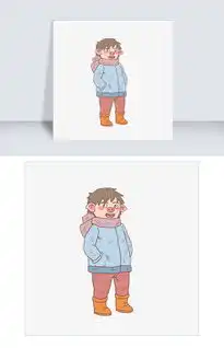 猪年卡通手绘猪围脖男孩图片素材其他格式下载动漫人物大全