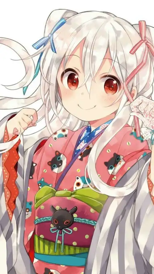 二次元白毛少女美图白毛动漫推番