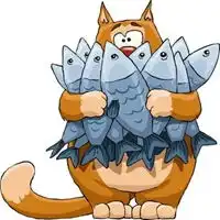 小鱼干的照片头像猫咪抱着小鱼干头像