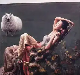 中国油画作品中的美女们