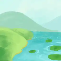 卡通手绘绿色风景图素材图片免费下载高清psd千库网图片编号10188235