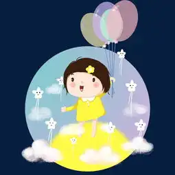 卡通手绘童话梦幻小女孩图片素材其他格式下载动漫人物大全