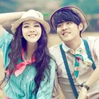 求蓝色的情侣头像