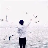 阳光男生背影头像卡通