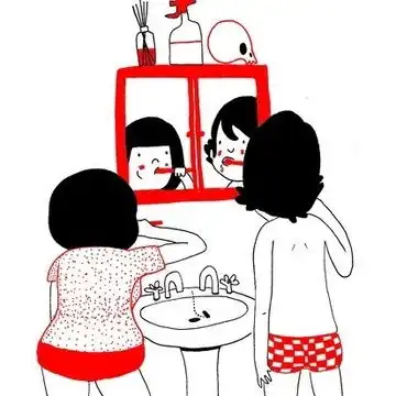 电影动漫治愈系头像插画