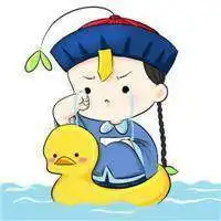 脑门贴人民币卡通小僵尸微信头像
