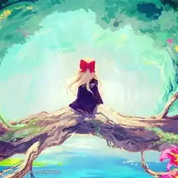 可爱阳光头像动漫背影