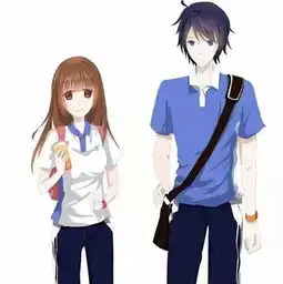 谁有这样的图,动漫,并且是深圳校服,男女