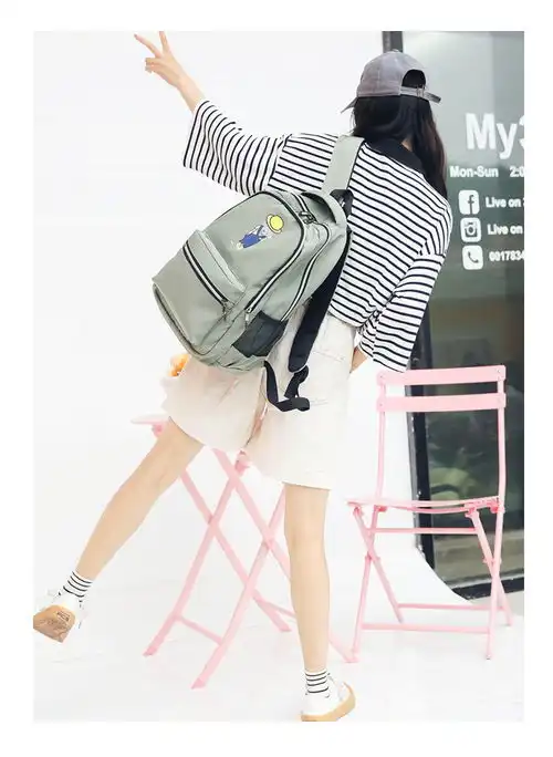 小童马韩版初中学生背包网红少女心可爱闺蜜书包森系日系软妹简约双肩包a