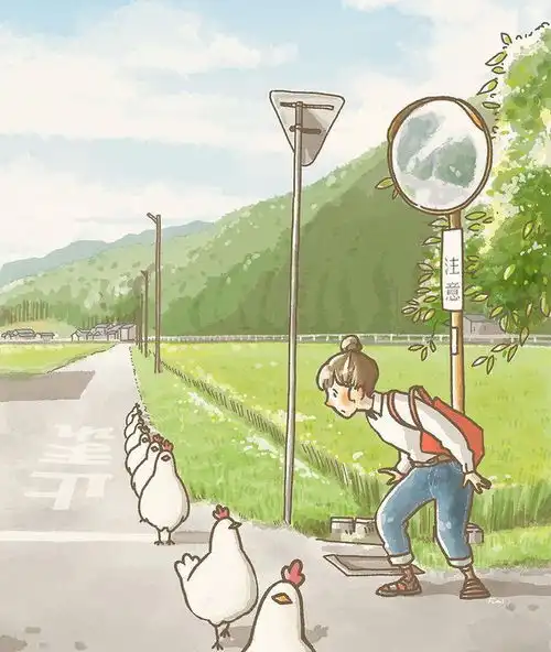 温暖治愈系插画头像男生