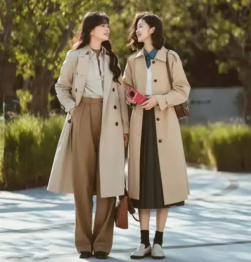 秋季风衣大衣新穿法火了每套穿搭都很高级,素人博主都上头