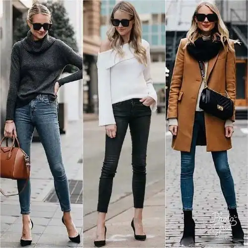 155cm到170cm女生的极简风穿搭,风衣搭配牛仔裤,大气又显高