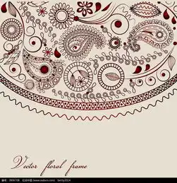 手绘淡红色花纹背景cdr素材免费下载编号3906708红动网