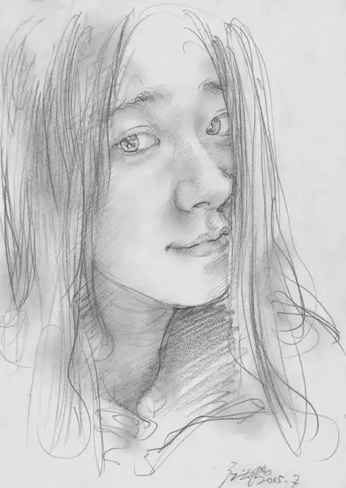 92幅川美院长庞茂琨高清速写