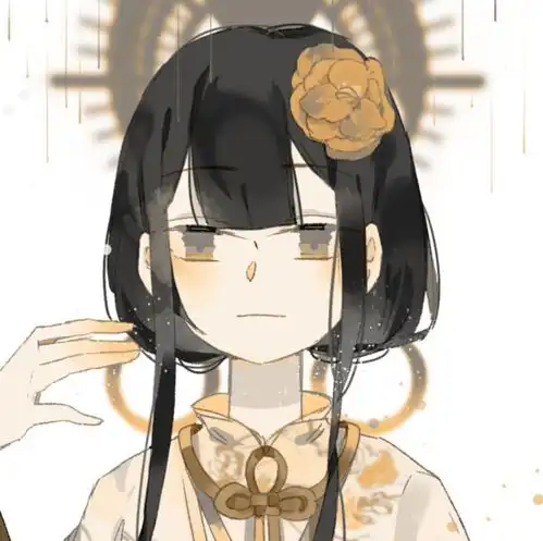 红色系列女生头像动漫古