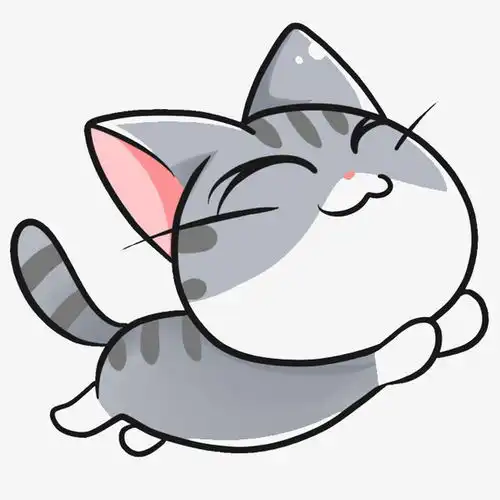 透明可爱猫咪卡通